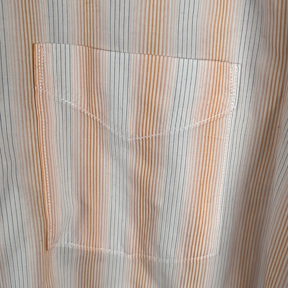Tommy Bahama Men's Dress Shirt Sz XL Long Sleeve Button Down Striped Blue Orange - Picture 7 of 8
